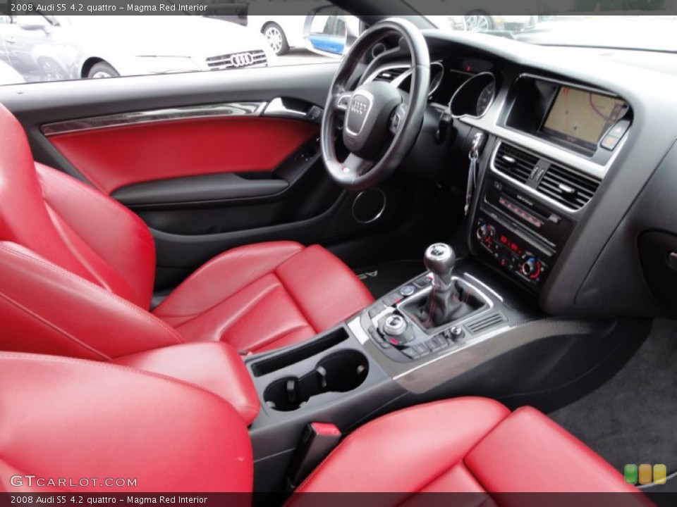 Magma Red Interior Photo for the 2008 Audi S5 4.2 quattro #50787495