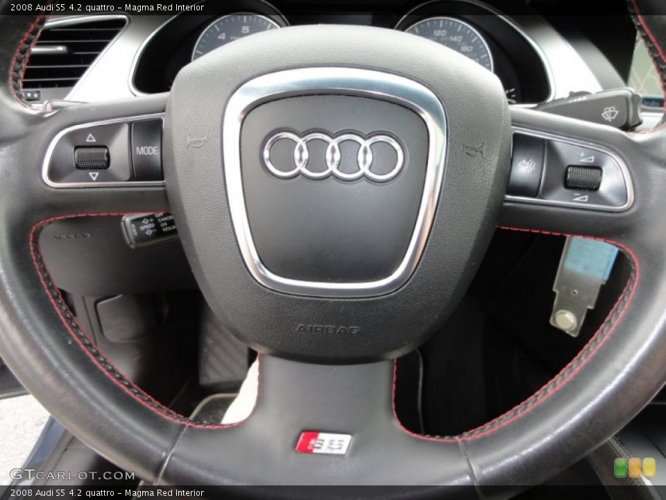Magma Red Interior Controls for the 2008 Audi S5 4.2 quattro #50787816