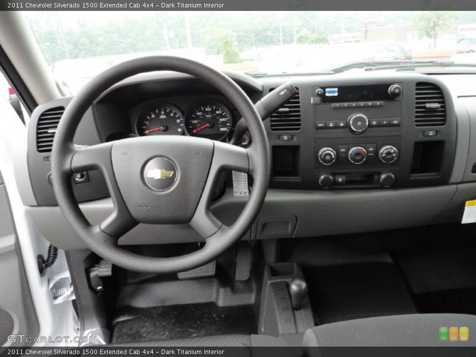 Dark Titanium Interior Dashboard for the 2011 Chevrolet Silverado 1500 Extended Cab 4x4 #50787897
