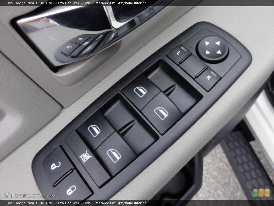 Dark Slate/Medium Graystone Interior Controls for the 2009 Dodge Ram 1500 TRX4 Crew Cab 4x4 #50789622