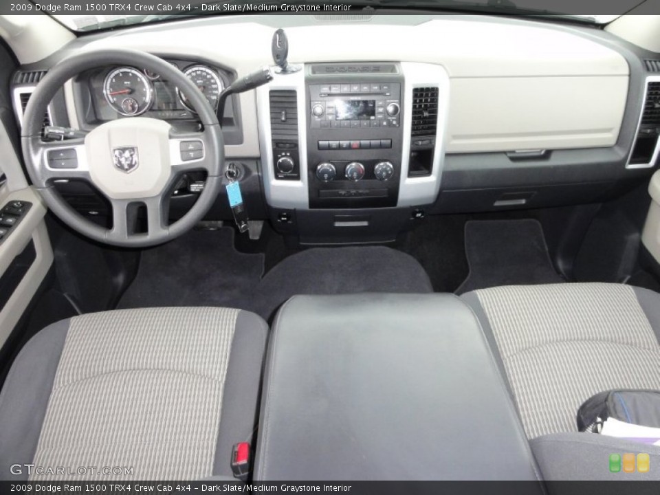 Dark Slate/Medium Graystone Interior Dashboard for the 2009 Dodge Ram 1500 TRX4 Crew Cab 4x4 #50789832
