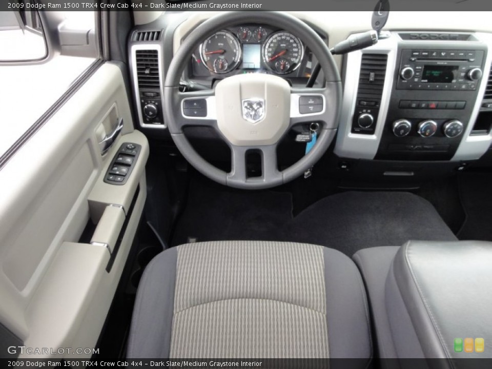 Dark Slate/Medium Graystone Interior Dashboard for the 2009 Dodge Ram 1500 TRX4 Crew Cab 4x4 #50789838