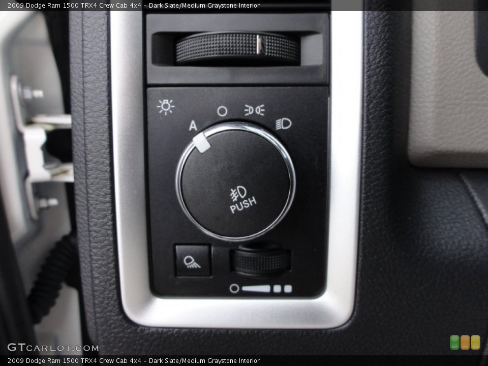 Dark Slate/Medium Graystone Interior Controls for the 2009 Dodge Ram 1500 TRX4 Crew Cab 4x4 #50790135
