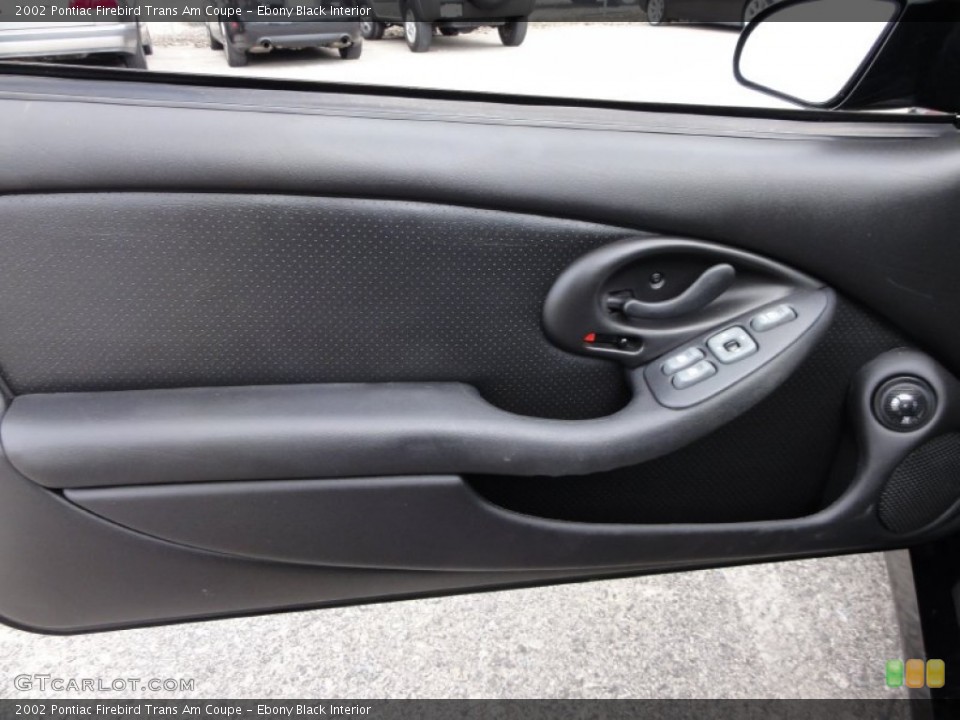 Ebony Black Interior Door Panel for the 2002 Pontiac Firebird Trans Am Coupe #50791995