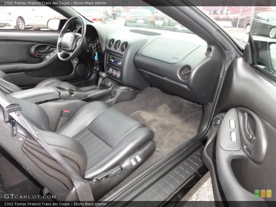 Ebony Black Interior Photo for the 2002 Pontiac Firebird Trans Am Coupe #50792073
