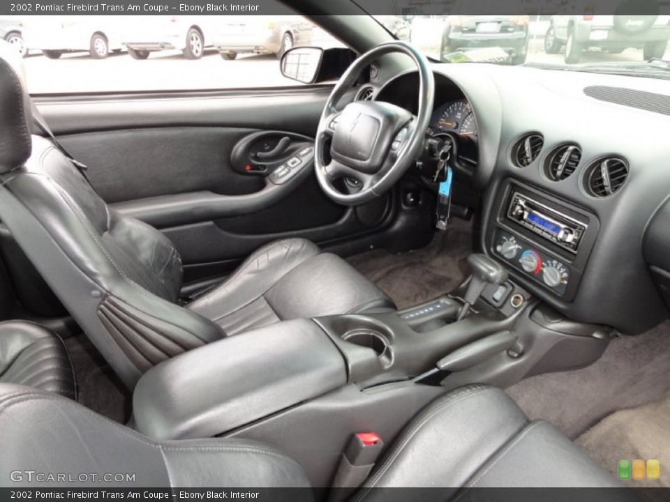 Ebony Black Interior Photo for the 2002 Pontiac Firebird Trans Am Coupe #50792088