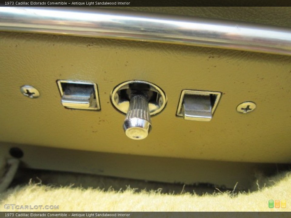 Antique Light Sandalwood Interior Controls for the 1973 Cadillac Eldorado Convertible #50793237