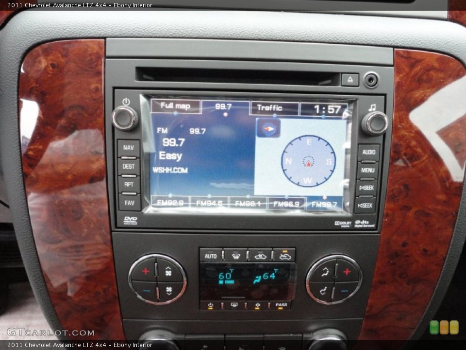 Ebony Interior Controls for the 2011 Chevrolet Avalanche LTZ 4x4 #50793954