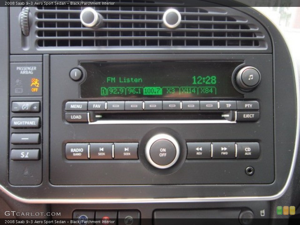 Black/Parchment Interior Controls for the 2008 Saab 9-3 Aero Sport Sedan #50794107