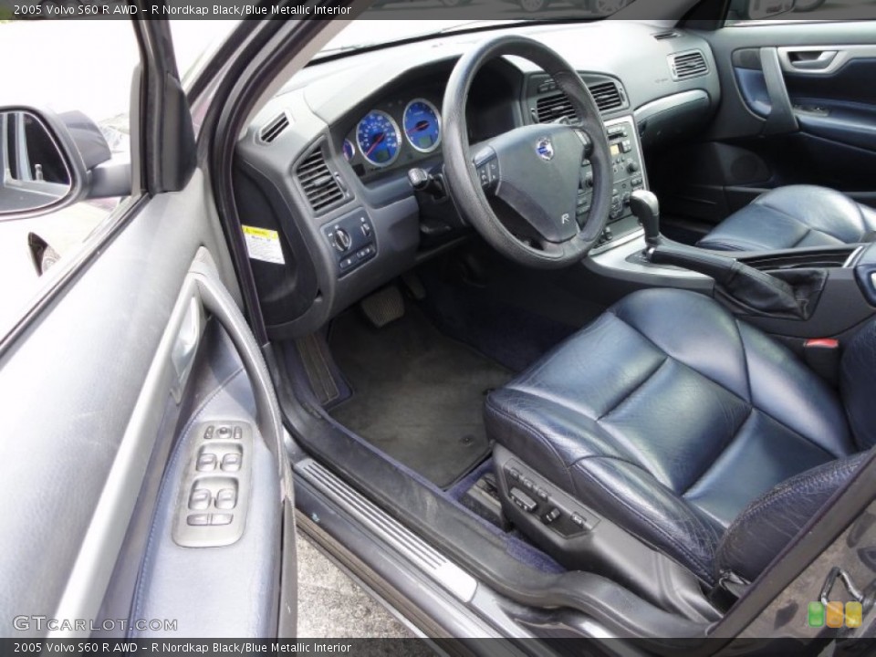 R Nordkap Black/Blue Metallic Interior Photo for the 2005 Volvo S60 R AWD #50794458