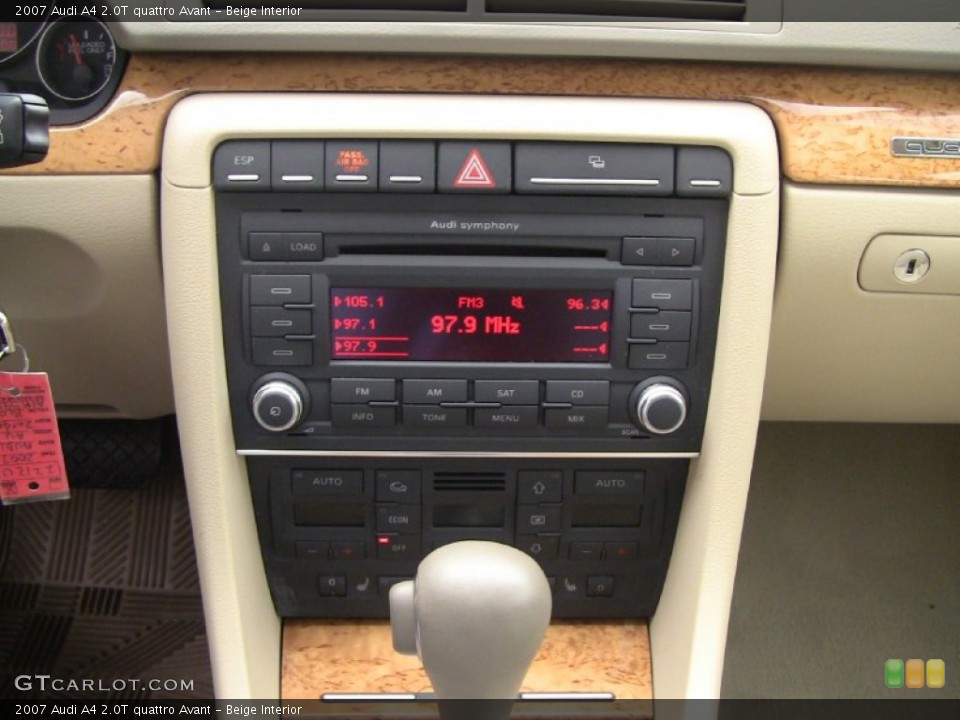 Beige Interior Controls for the 2007 Audi A4 2.0T quattro Avant #50795100