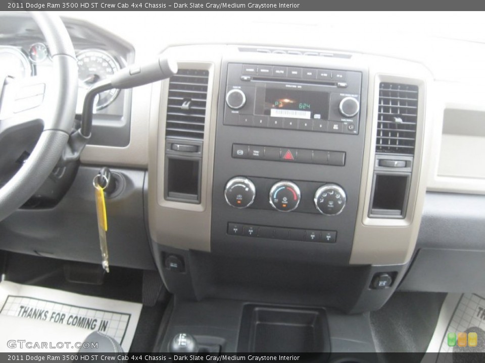 Dark Slate Gray/Medium Graystone Interior Controls for the 2011 Dodge Ram 3500 HD ST Crew Cab 4x4 Chassis #50795445
