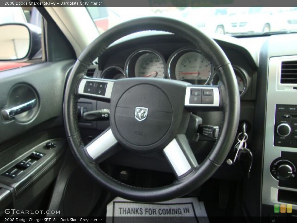 Dark Slate Gray Interior Steering Wheel for the 2008 Dodge Charger SRT-8 #50795754