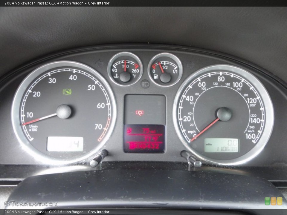 Grey Interior Gauges for the 2004 Volkswagen Passat GLX 4Motion Wagon #50795883