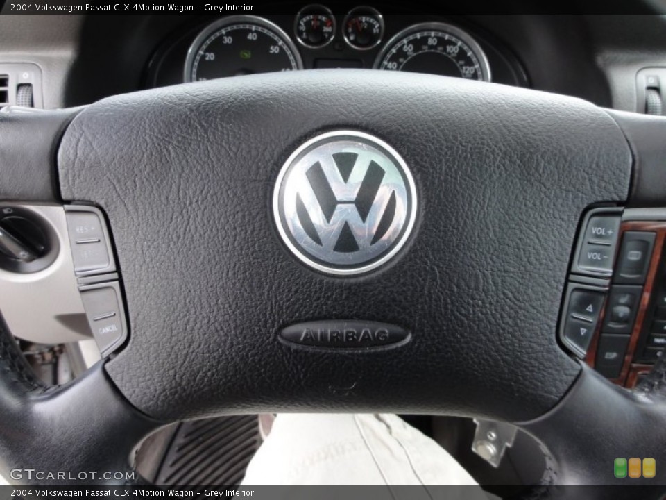 Grey Interior Steering Wheel for the 2004 Volkswagen Passat GLX 4Motion Wagon #50795913