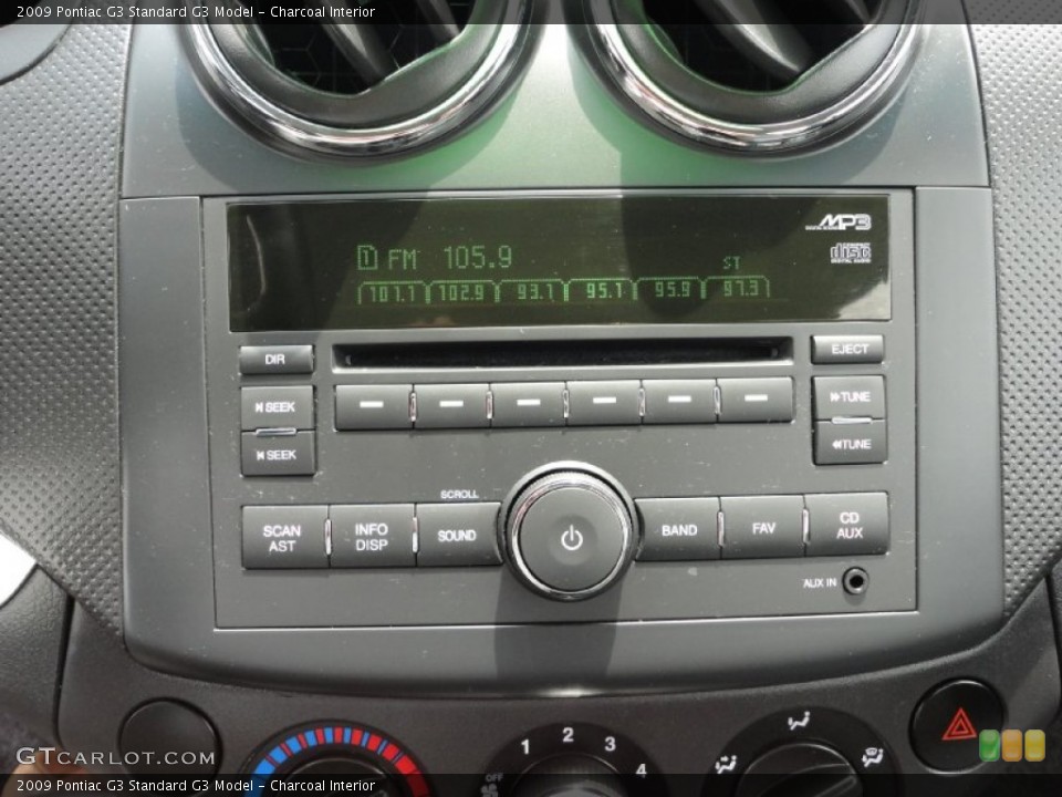 Charcoal Interior Controls for the 2009 Pontiac G3  #50796078