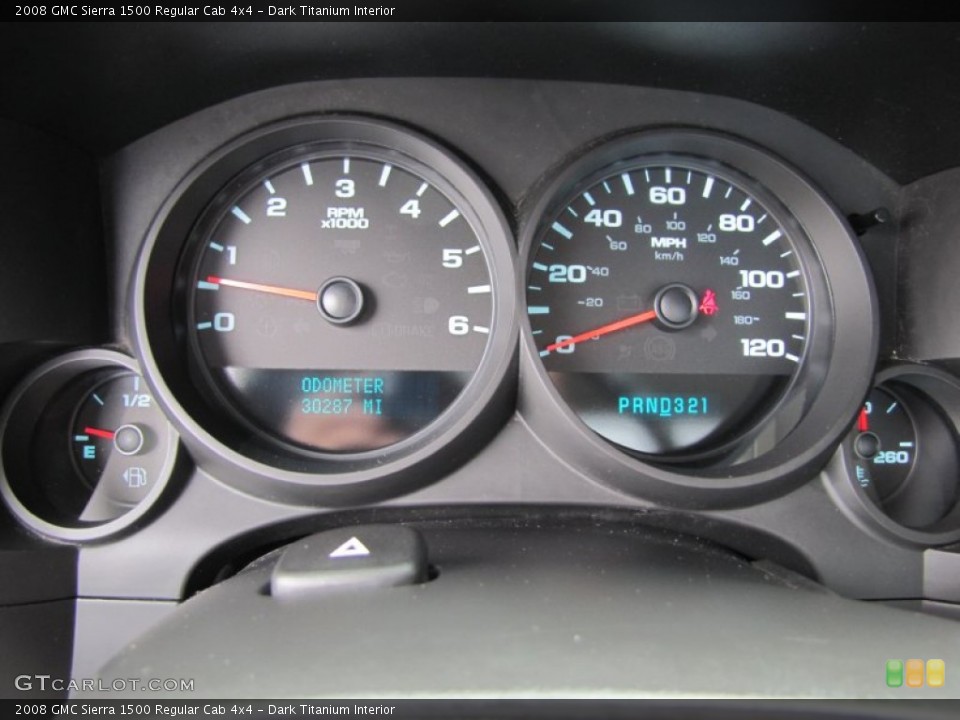 Dark Titanium Interior Gauges for the 2008 GMC Sierra 1500 Regular Cab 4x4 #50799564
