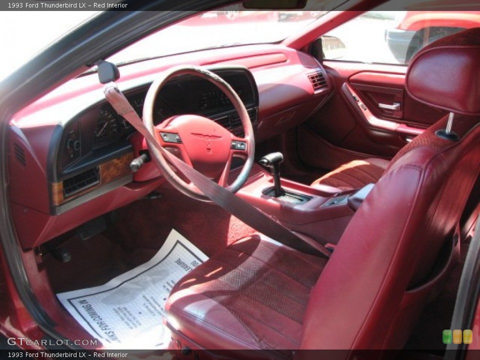 Red Interior Prime Interior for the 1993 Ford Thunderbird LX #50800722