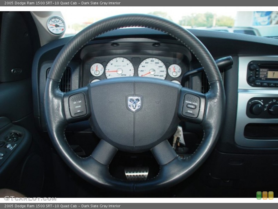 Dark Slate Gray Interior Steering Wheel for the 2005 Dodge Ram 1500 SRT-10 Quad Cab #50800866