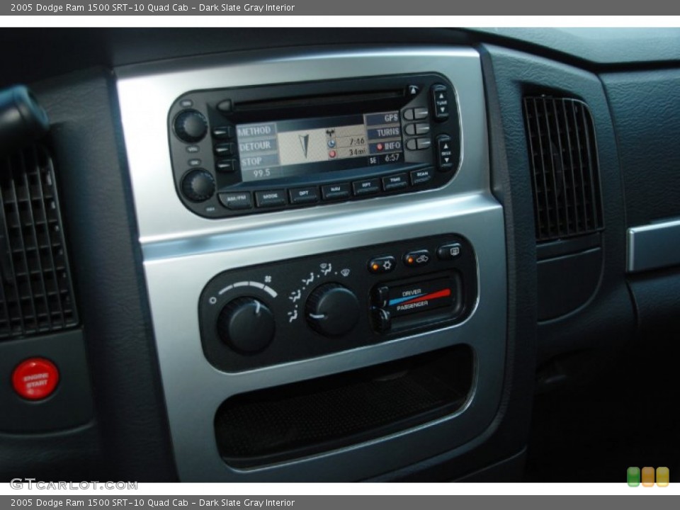 Dark Slate Gray Interior Controls for the 2005 Dodge Ram 1500 SRT-10 Quad Cab #50800917