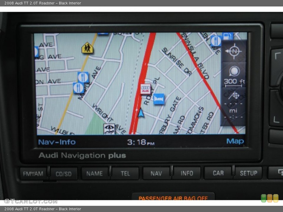Black Interior Navigation for the 2008 Audi TT 2.0T Roadster #50802369