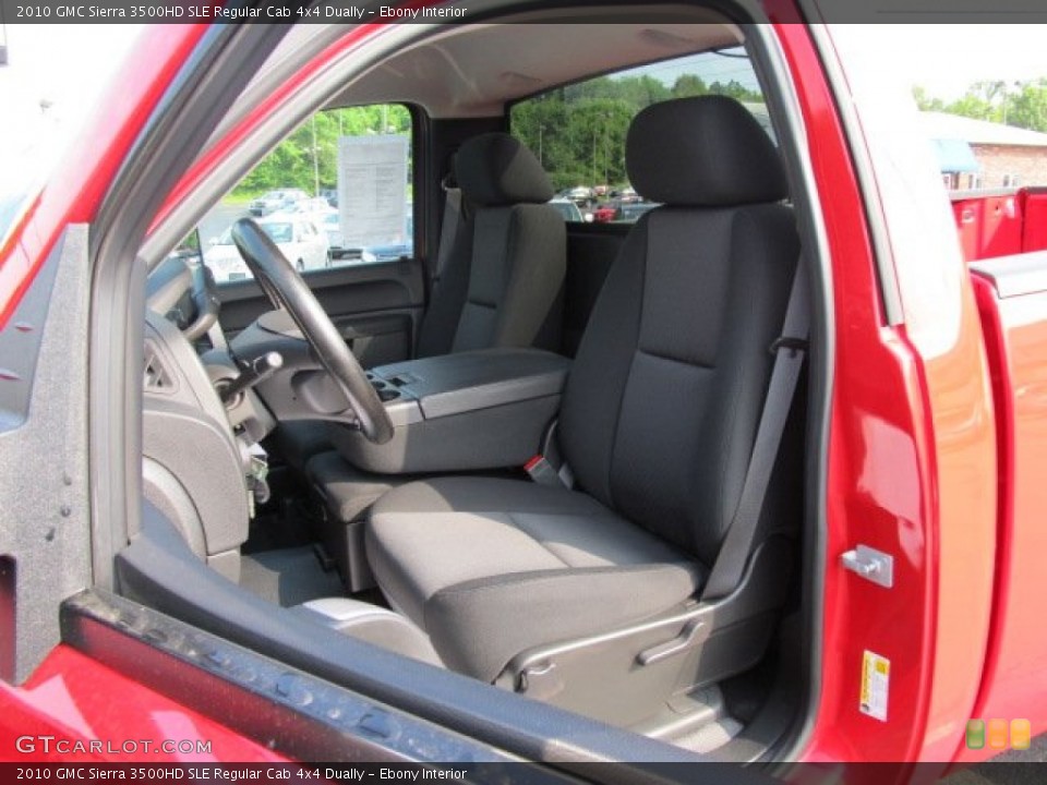 Ebony Interior Photo for the 2010 GMC Sierra 3500HD SLE Regular Cab 4x4 Dually #50803095