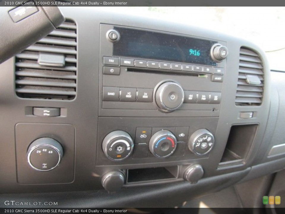 Ebony Interior Controls for the 2010 GMC Sierra 3500HD SLE Regular Cab 4x4 Dually #50803176
