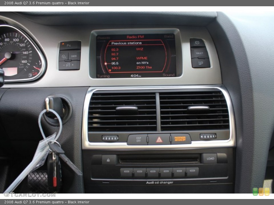 Black Interior Controls for the 2008 Audi Q7 3.6 Premium quattro #50803272