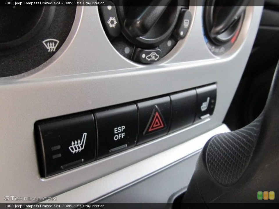 Dark Slate Gray Interior Controls for the 2008 Jeep Compass Limited 4x4 #50803452