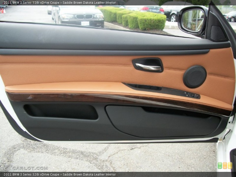 Saddle Brown Dakota Leather Interior Door Panel for the 2011 BMW 3 Series 328i xDrive Coupe #50804001