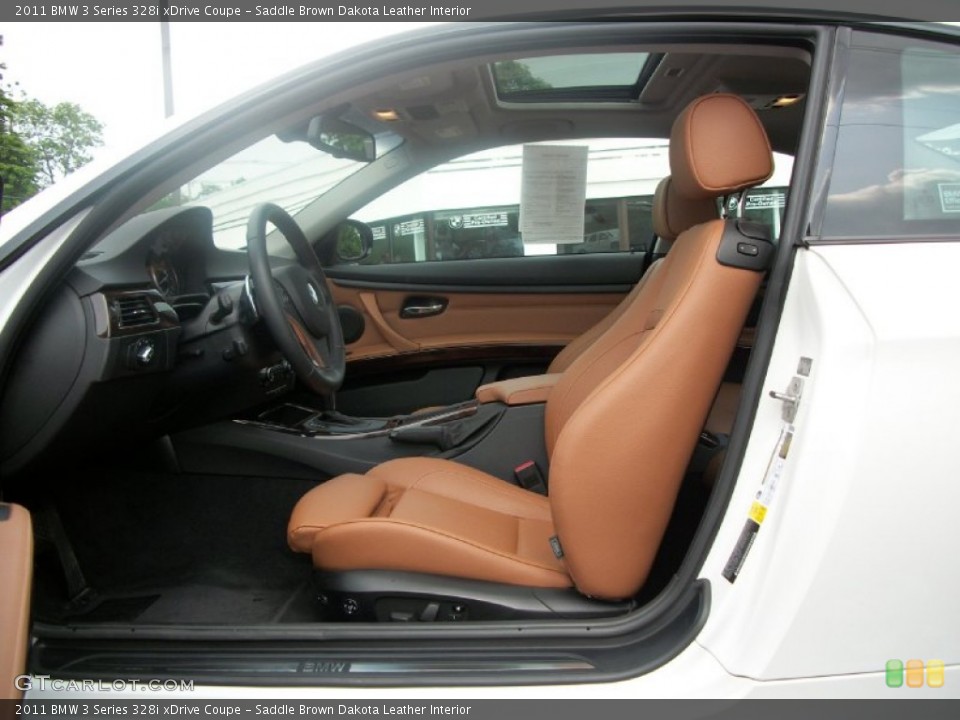 Saddle Brown Dakota Leather Interior Photo for the 2011 BMW 3 Series 328i xDrive Coupe #50804016