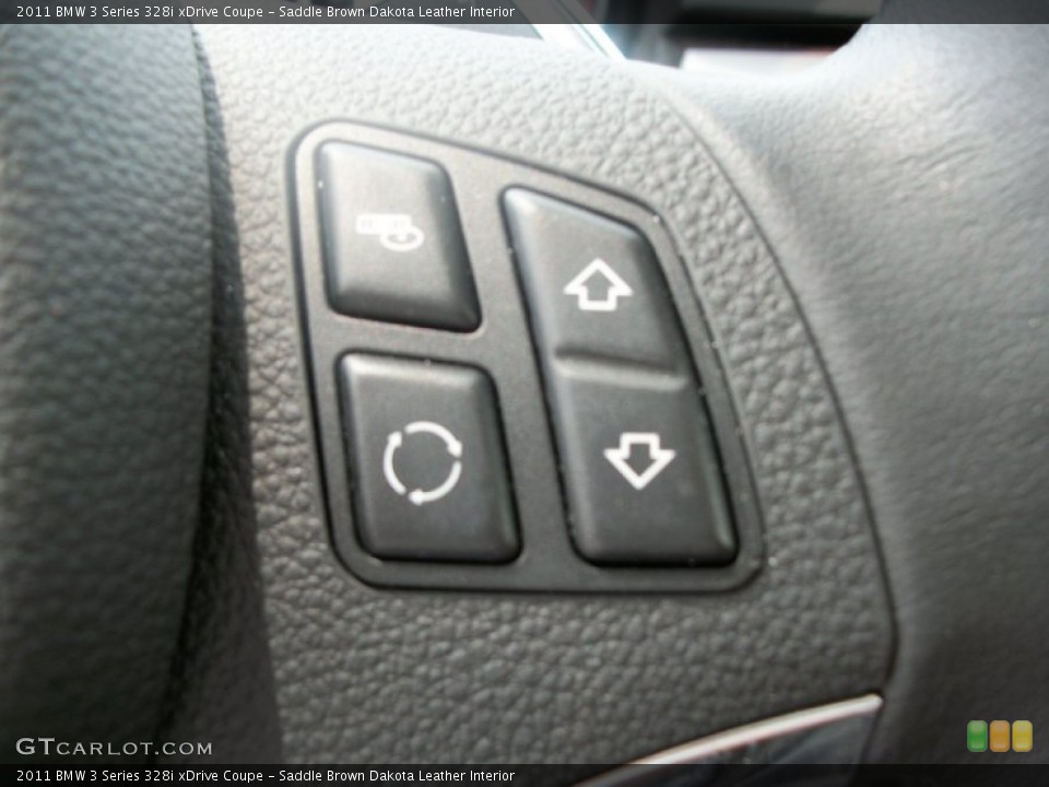 Saddle Brown Dakota Leather Interior Controls for the 2011 BMW 3 Series 328i xDrive Coupe #50804085