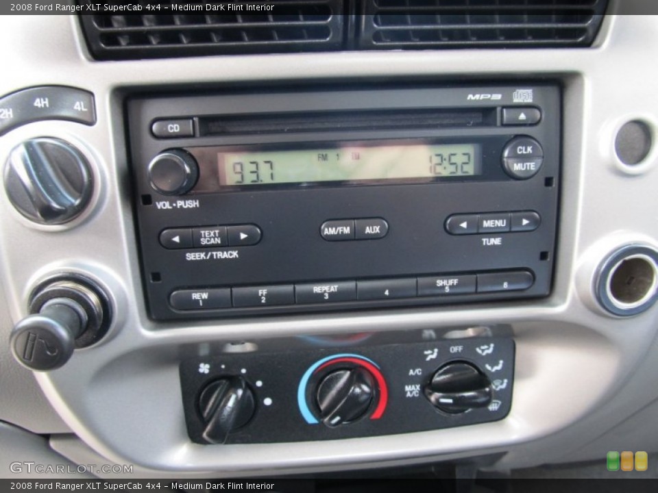 Medium Dark Flint Interior Controls for the 2008 Ford Ranger XLT SuperCab 4x4 #50804307