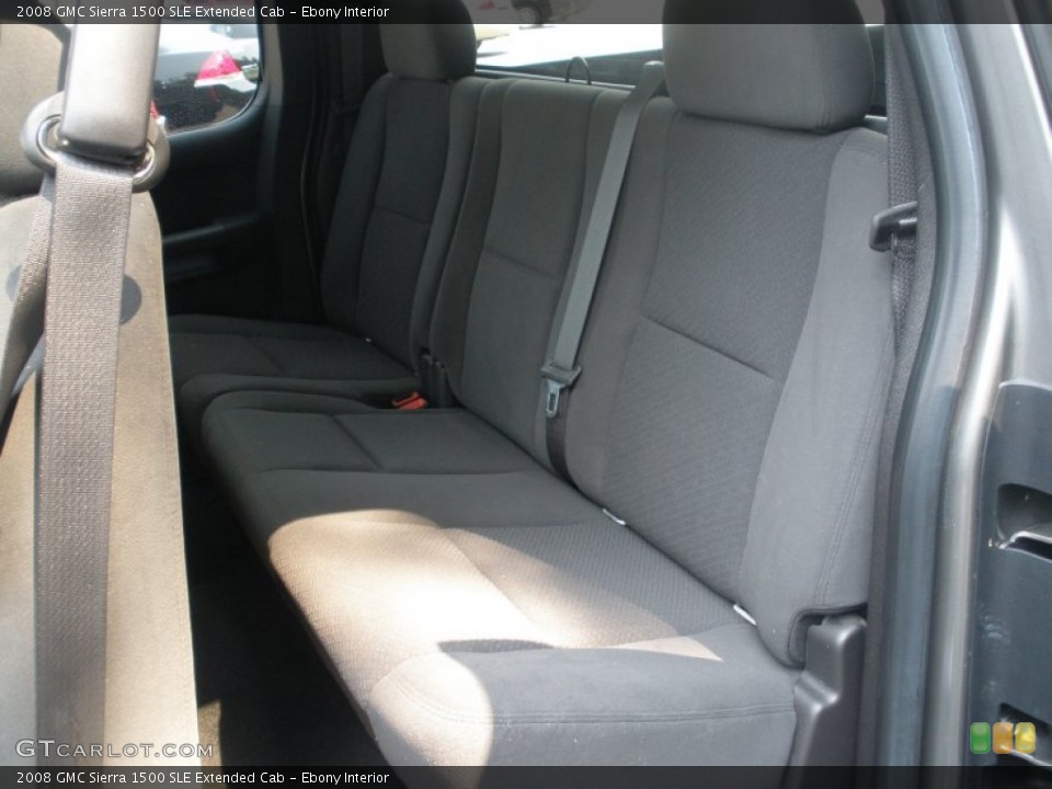 Ebony Interior Photo for the 2008 GMC Sierra 1500 SLE Extended Cab #50806107