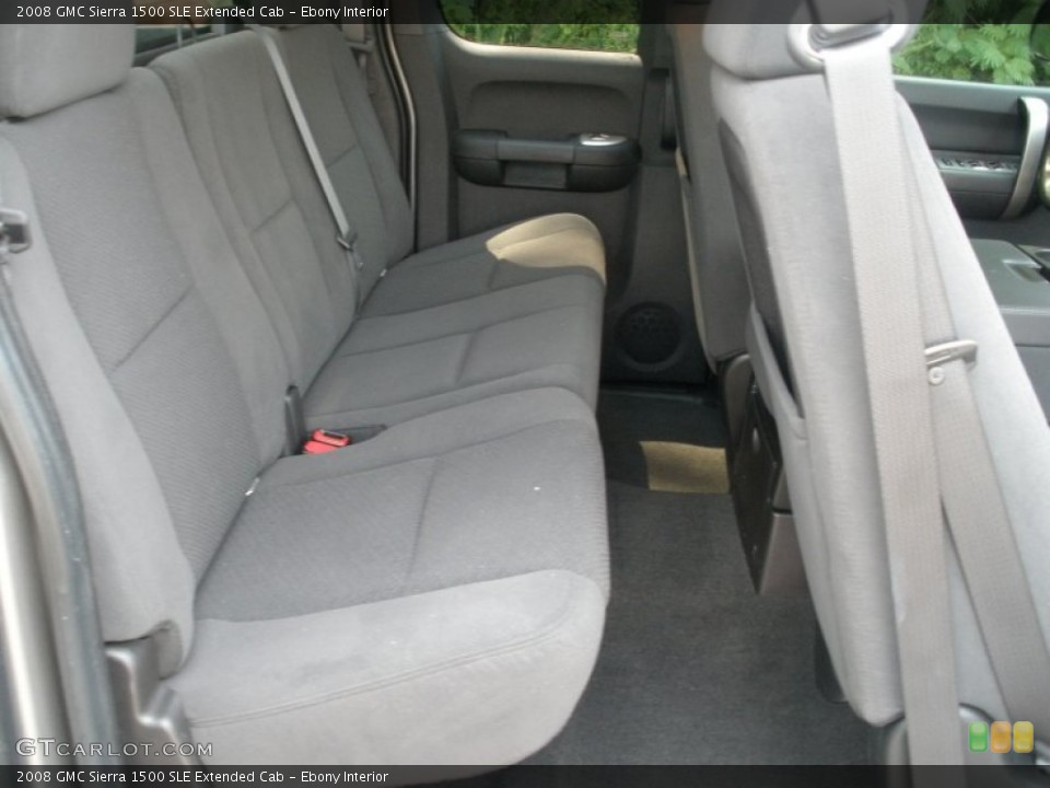 Ebony Interior Photo for the 2008 GMC Sierra 1500 SLE Extended Cab #50806161