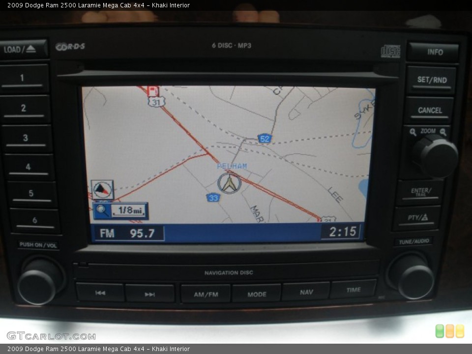 Khaki Interior Navigation for the 2009 Dodge Ram 2500 Laramie Mega Cab 4x4 #50807022