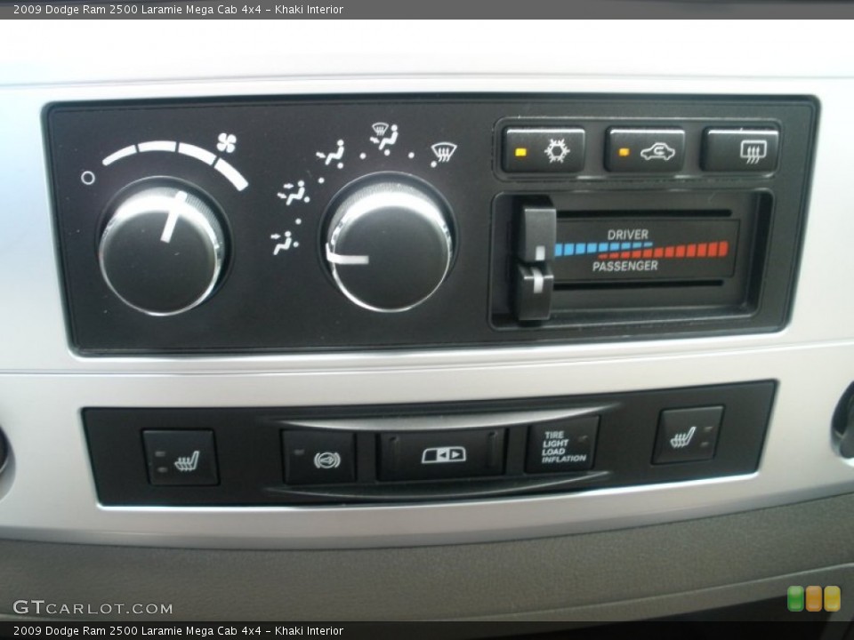 Khaki Interior Controls for the 2009 Dodge Ram 2500 Laramie Mega Cab 4x4 #50807037