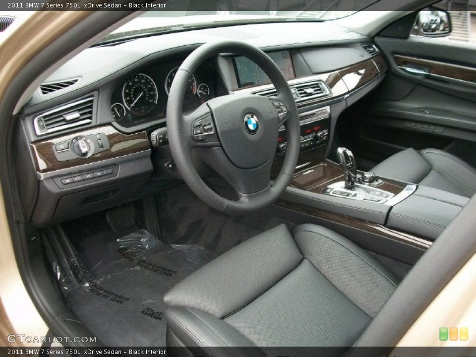 Black Interior Prime Interior for the 2011 BMW 7 Series 750Li xDrive Sedan #50807430