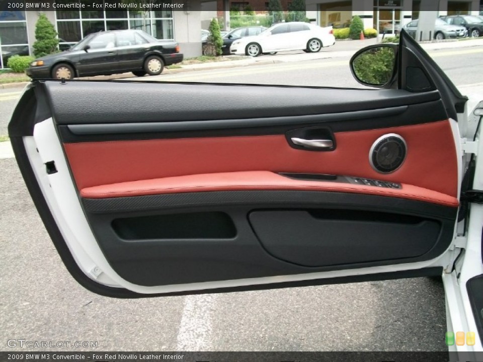 Fox Red Novillo Leather Interior Door Panel for the 2009 BMW M3 Convertible #50807925