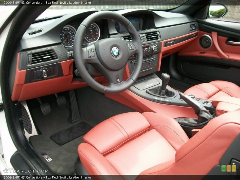 Fox Red Novillo Leather 2009 BMW M3 Interiors