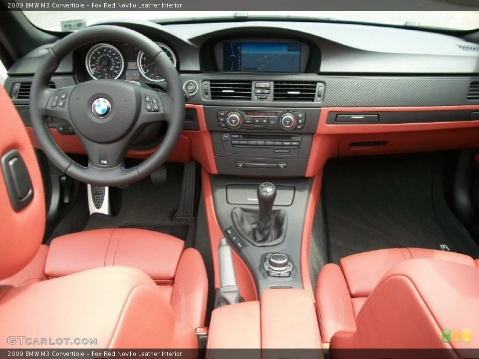 Fox Red Novillo Leather Interior Dashboard for the 2009 BMW M3 Convertible #50807985