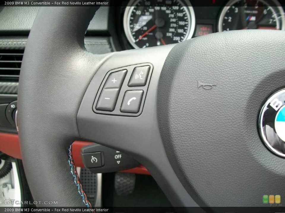 Fox Red Novillo Leather Interior Controls for the 2009 BMW M3 Convertible #50808021