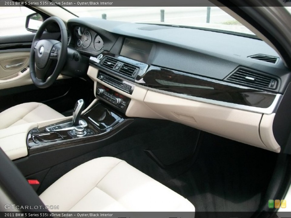 Oyster/Black Interior Dashboard for the 2011 BMW 5 Series 535i xDrive Sedan #50810091