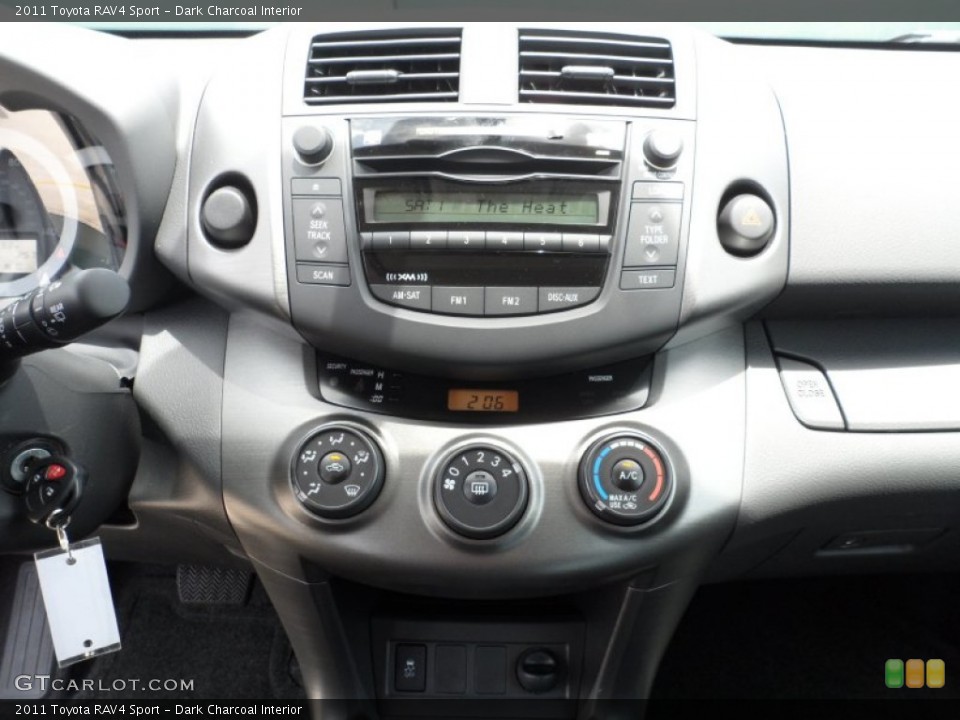 Dark Charcoal Interior Controls for the 2011 Toyota RAV4 Sport #50811816
