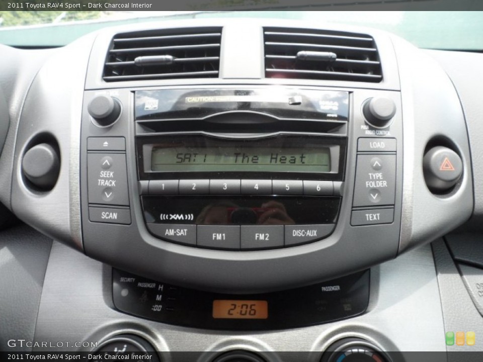 Dark Charcoal Interior Controls for the 2011 Toyota RAV4 Sport #50811825