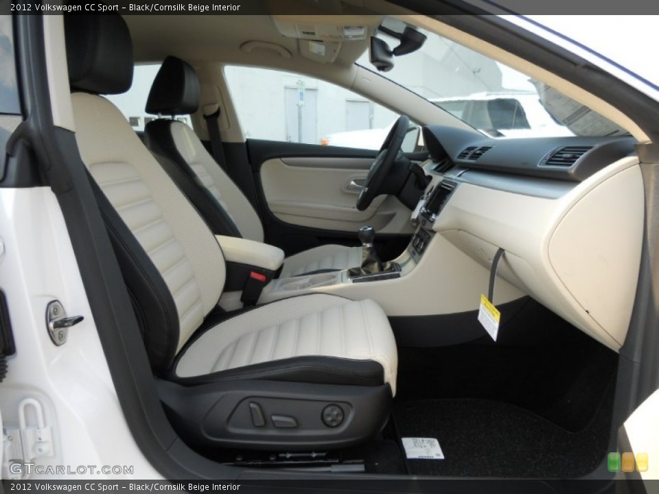 Black/Cornsilk Beige Interior Photo for the 2012 Volkswagen CC Sport #50812191