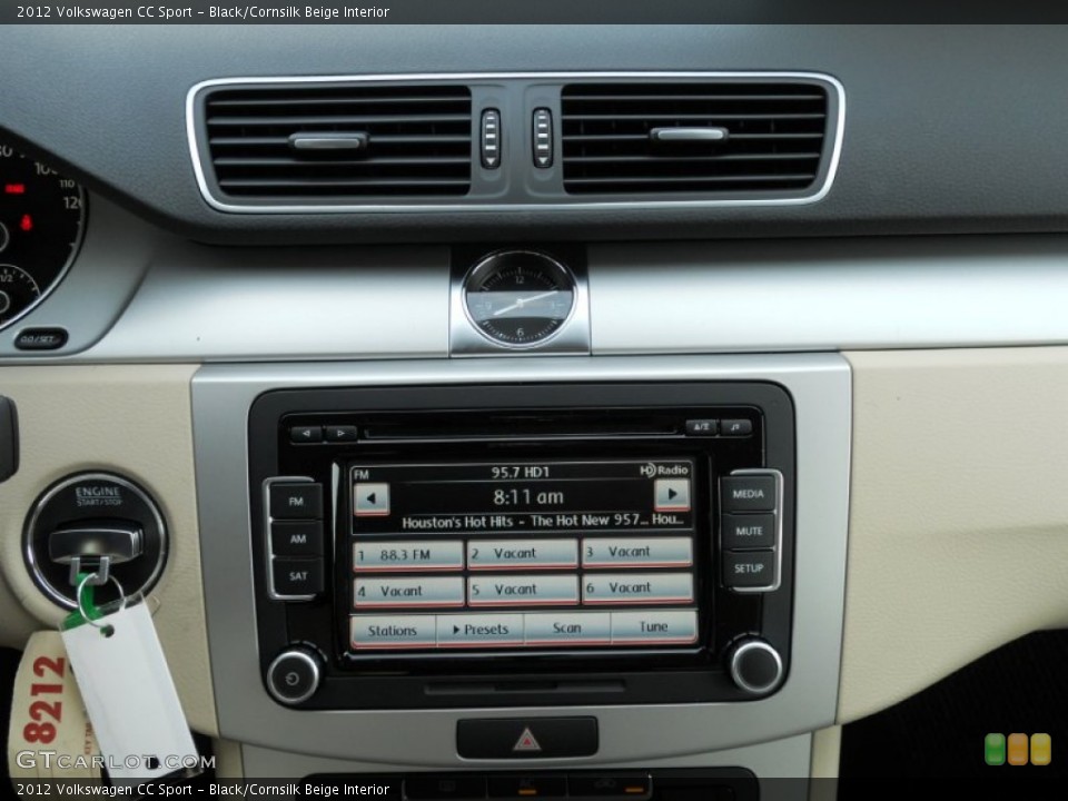 Black/Cornsilk Beige Interior Controls for the 2012 Volkswagen CC Sport #50812278