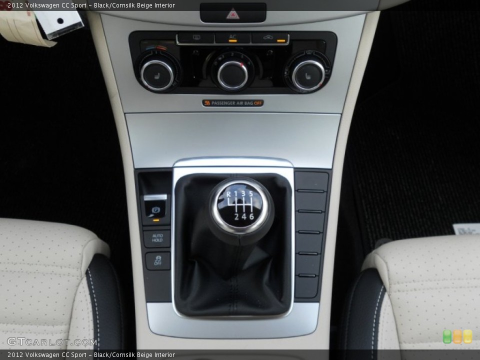 Black/Cornsilk Beige Interior Transmission for the 2012 Volkswagen CC Sport #50812293