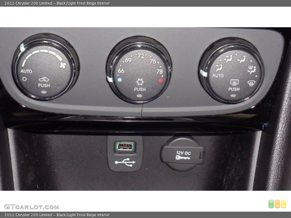 Black/Light Frost Beige Interior Controls for the 2011 Chrysler 200 Limited #50814990