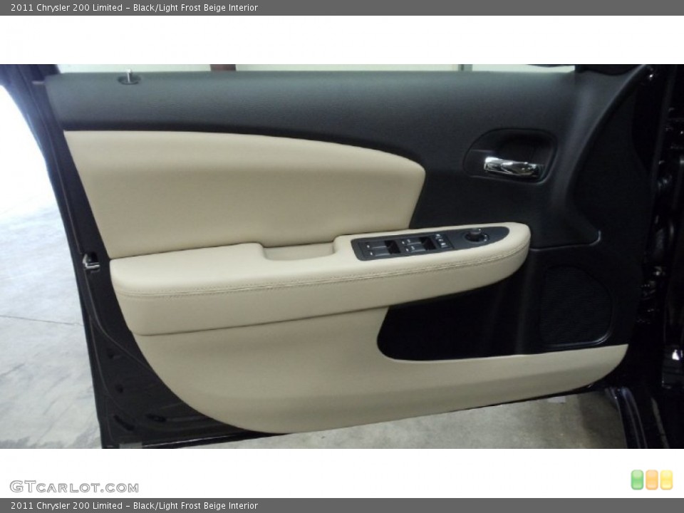 Black/Light Frost Beige Interior Door Panel for the 2011 Chrysler 200 Limited #50815083